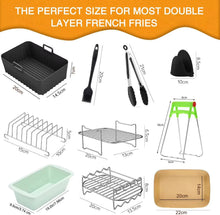 Load image into Gallery viewer, Air Fryer Accessories Set for  Ninja Foodi Max Dual Zone Air Fryer AF400EU/AF300EU/AF451EU  With Silicone Air Fryer Mold Baking