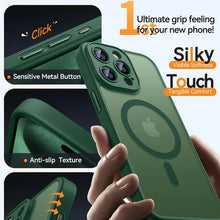 Load image into Gallery viewer, Luxury Frosted Phone Case For iPhone 16 15 14 13 12 11 Pro Max Plus 17 Air For Magsafe Matte Transparent Magnetic Cover