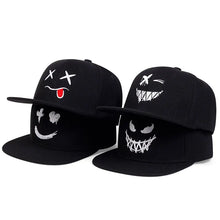Load image into Gallery viewer, Unisex Personality Ghost Expression Embroidery Hip-hop Hats Outdoor Adjustable Casual Baseball Caps Sunscreen Hat
