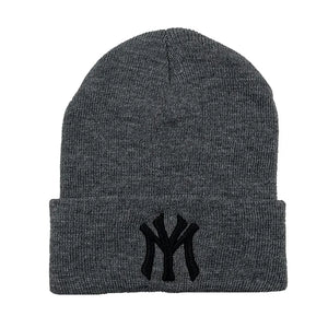 Unisex WY Letter Embroidered Beanie - Warm Autumn Winter Hat for Men & Women