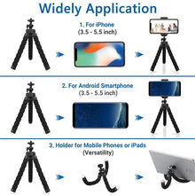 Load image into Gallery viewer, Mini Universal Octopus Tripod Monopod with Phone Clip Webcam Holder for Smartphone Camera Photography Tripe Stand