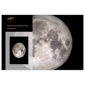 Modern Abstract Wall Art - Moon Phase Changes Poster - Astronomy Satellite Print Decor