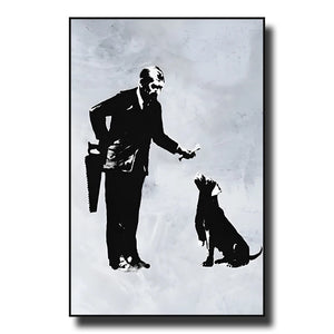 Banksy Street Graffiti Decorative Canvas Painting Art Poster Abstract Figure Mural Room Wall Decoration Prints