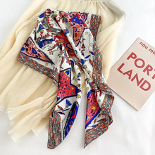 Load image into Gallery viewer, 90*90Cm Square Scarf Twill Silk Feeling Women Head Shawls and Wraps Luxury Hair Tree Print Neck Scarves Hijab Bandana Pashmina