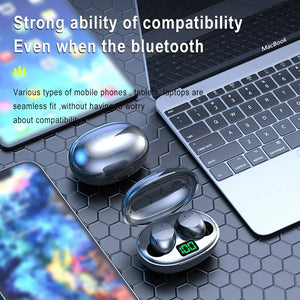 Wireless Bluetooth TWS Earphones K20 Digital Display Headphones Noise Reduction
