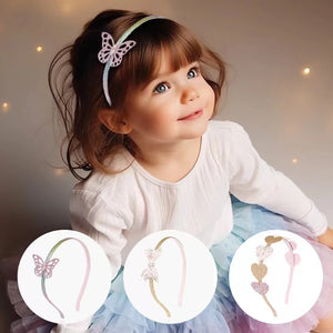 Cute Sequin Bow Baby Headband Butterfly Heart Girls Hair Hoops Kids Accessories