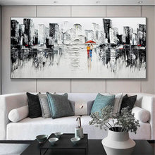 Load image into Gallery viewer, Scandinavian Wall Art Large Abstract City Texture Oil Painting HD Canvas Poster Print