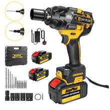Load image into Gallery viewer, DayPlus 3 IN 1 Cordless Impact Wrench Electric Drill Impact Wrench,1500Nm Brushless Impact Gun 1/2"Driver Car Tyre Wheel,3 Speed