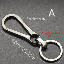 Load image into Gallery viewer, Titantium Carabiner Keychain Carabiner Hook Key Ring Key Holder with Bottle Opener for Camping Hiking Fishing Travel Outdoor
