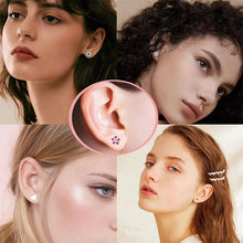 Load image into Gallery viewer, 2PCS/Set Stainless Steel Heart Moon Earbone Stud Screw Ball Stud Earrings for Women Fashion Ear Tragus Cartilage Body Piercing