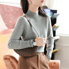 Load image into Gallery viewer, Autumn Winter chic Bottom Sweaters Women Fashion Turtleneck Pullover Slim Long Sleeve Knitted Jumpers Soft Warm Pull Femme Top