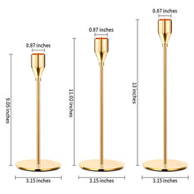 Load image into Gallery viewer, 3Pc/Set European style Metal Candle Holders Fashion Simple Wedding Table Decoration Party Living Room Candlestick Christmas Tabl