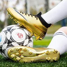 Load image into Gallery viewer, Professional Men Ankle Football Boots Outdoor Grass Cleats Unisex Soccer Shoes Long Spikes Tf Football Shoes Chuteira Society