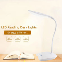 Load image into Gallery viewer, LED Desktop Desk Lamp USB Rechargeable Lighting Eye Protection Room Night Light Bedroom Bedside Student Reading Lamp