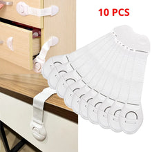 Load image into Gallery viewer, 10pcs White Kids Safety Cabinet Locks - Baby Proof Drawer Door Security