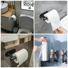 Load image into Gallery viewer, Adhesive Toilet Paper Holder Kitchen Towel Rack Bathroom Organizer Dispenser