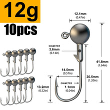 Load image into Gallery viewer, JYJ 1g 2g 3g 4g 5g 10g 20g 22g 25g 28g crank Jig head hook fishing hook head Jig lure hard bait soft worm jig hook for fishing