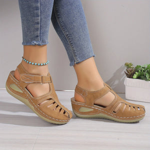 Women's Wedge Sandals, Comfortable Platform Heels with Ankle Strap, Summer Shoes
