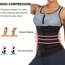 Load image into Gallery viewer, Breathable Neoprene Waist Trainer - Women&#39;s Trimmer Belt Body Shapewear (Order a Size Up)