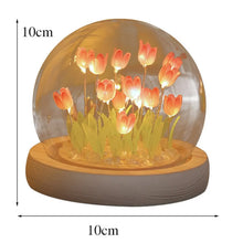 Load image into Gallery viewer, Artificial Tulip Flower Night Light LED Lamp Bedroom Decor, Handmade Birthday Gift