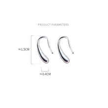Load image into Gallery viewer, Silver Water Drop Shape Earrings for Women  Simple Temperament Ins Retro Jewelry Party Birthday