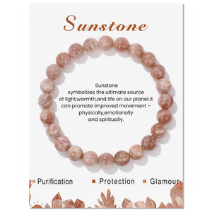 2024 Fashion Natural Stone Bracelet – Amethyst, Tiger Eye, Garnet Elastic Band Jewelry