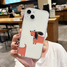 Load image into Gallery viewer, Dachshund Silhouette Dog Phone Case For iPhone 16 15 14 13 12 11 Pro Max XS X XR 7 8 SE Back Cover Clear Funda