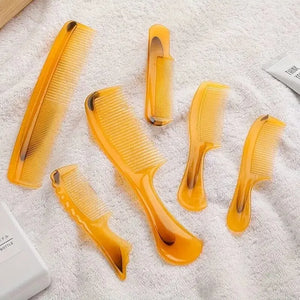 10 Pack Yellow Ox Tendon Combs - Anti-Static, Thick & Durable Hair Styling Set