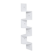 Load image into Gallery viewer, 5-layer wooden wall rack corner rack wall-mounted bookshelf modern simple home decoration storage