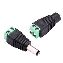 Load image into Gallery viewer, 5pairs DC 12V Female And Male Connectors 5.5x2.1mm Power Plug Adapter Jacks Sockets For Signal Color LED Strip Light CCTV Camera