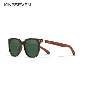 KINGSEVEN Men's Polarized Wood Sunglasses - Fashion Driving Eyewear