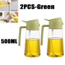 Load image into Gallery viewer, 2 in1 Plastic Kitchen Barbecue Cooking Oil Spray Bottle Olive Oil Dispenser Oil Jar Baking Vinegar Soy Sauce Spray Container