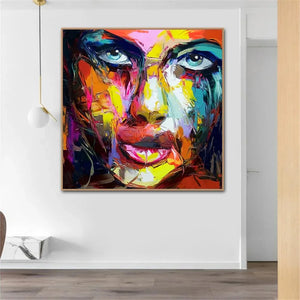 Modern Abstract Girl Face Canvas Poster Home Decor Gift