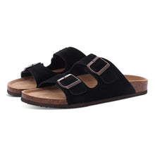 Load image into Gallery viewer, Comwarm Fashion Women's Suede Mules Slippers Men Clogs Cork Insole Sandals With Arch Support Outdoor Beach Slides Home Shoes