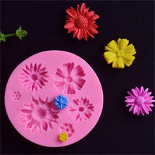 Load image into Gallery viewer, 3D Flower Silicone Mold! Fondant, Cake, Candy, Chocolate