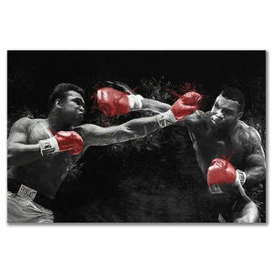 Boxer Wall Art Poster Mike Tyson Muhammad Ali Motivational Quote Home Decor Pictures Prints Canvas Painting Living Room Decor