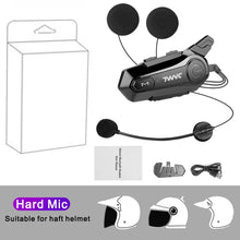Load image into Gallery viewer, 1/2 X1 Bluetooth Motorcycle Helmet Intercom Headset For 2 Rider 1000M intercomunicador Moto Interphone Wireless Handsfree Call