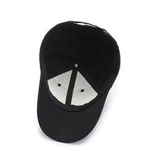 Load image into Gallery viewer, Black Snapback Baseball Cap, Solid Color Fitted Hat, Unisex Casual Dad Hat for Men Women