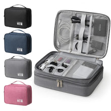 Load image into Gallery viewer, Waterproof Digital Cable Storage Bag - Portable USB Charger &amp; Plug Organizer for Travel