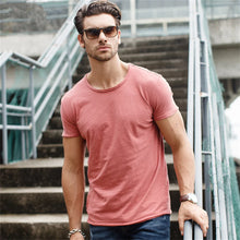 Load image into Gallery viewer, 100% Cotton Men T-shirt Casual Soft Fitness Summer Thin T-shirts Men's Home Clothes O-Neck Short Sleeve Soild T Shirt for Men