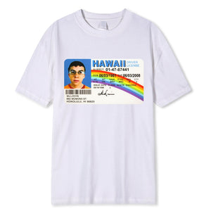 McLovin ID Card T-Shirt Men's Cotton Geek Tee Unisex Summer Superbad Shirt