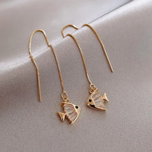 Load image into Gallery viewer, Exquisite Drop Ear Line Long Hanging Earrings For Women Zircon Crystal Bee Butterfly Flower Piercing Earing Accessories Jewelry