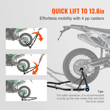Load image into Gallery viewer, SucceBuy Motorcycle Stand Lift 850lbs Front Rear Combo Stand Lift Stand Front&amp;Rear Wheel Fork Stand Heavy Duty Rear Wheel Stand
