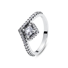 Load image into Gallery viewer, 925 Sterling Silver Rings For Women Original Crown Love Heart Wishbone Engagement Wedding Rose Gold Crystal Ring Luxury Jewelry