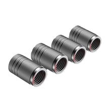 Load image into Gallery viewer, 4Pcs Car Tire Valve Stems Cap Knurling Style Tire Valve Cap Aluminum Tire Wheel Stem Air Valve Cap car Universal accessories