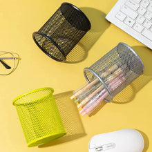 Load image into Gallery viewer, 1Pcs New Pencil Holder Office Desk Metal Mesh Square Pen Pot Cup Case Container Organiser Durable Pencil Case