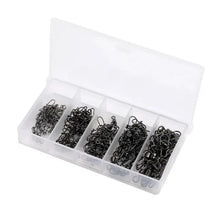 Load image into Gallery viewer, 50pc/box Stainless Steel Fishing Connector Pin Bearing Rolling Swivel with Snap Fishhook Lure Accessories
