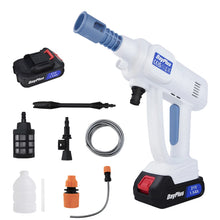 Load image into Gallery viewer, Rechargeable jet washer, portable high-pressure car wash, 6-in-1 nozzle, for garden, windows, cars and motorbikes
