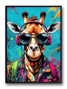 Cool Graffiti Gamer Headphones Animal Poster – Wall Art & Home Decor