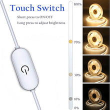 Load image into Gallery viewer, COB Lights LED Strip Touch Dimmer Flexible Diode Tape 5V USB Linear Indoor Lighting Lamp Room DIY TV Mirror Backlight Wall Decor
